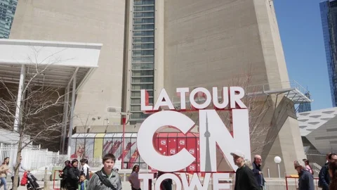 Tilt Up of CN Tower Stock Footage 88949202