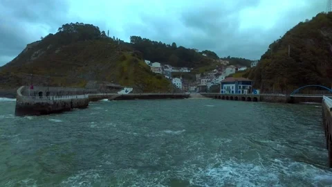 Tilt Cudillero Stock Footage 143048758