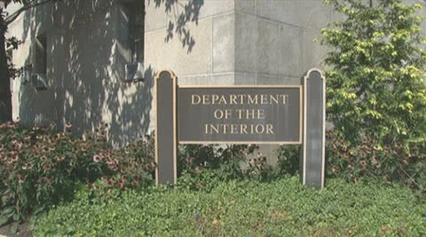 (Tilt Up) Department of Interior Stock Footage 26491538