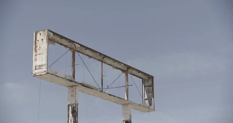 Tilt Down Abandoned Hotel Sign Stock Footage 89942953