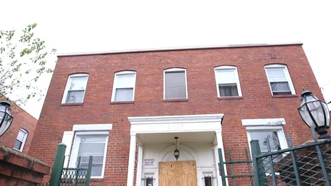 Tilt Down Abandoned House DC Stock Footage 114180924