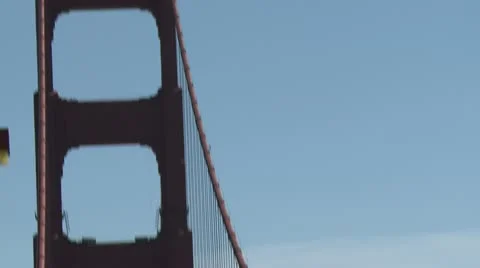 Tilt down to Bridge Traffic Stock Footage 10845149