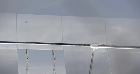 Tilt Down Broken Solar Panel Mirrors Stock Footage 89942831
