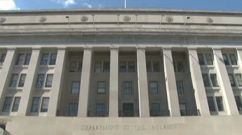 (Tilt Down) Department of Interior Stock Footage 26490856