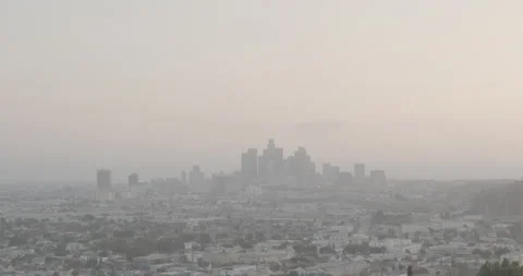 Tilt Down to Downtown Skyline Stock Footage 159099993