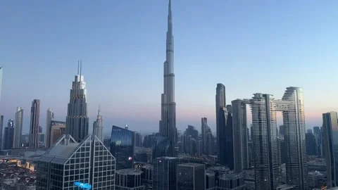 Tilt Down Dubai United Arab Emirates Burj Khalifa 4K Stock Video Stock Footage 260143255