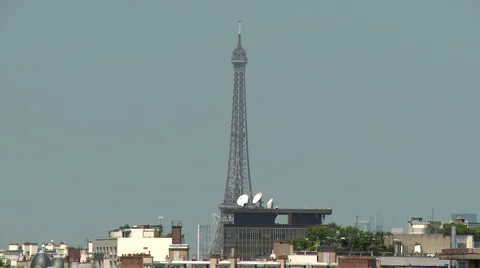 Tilt Down to Eiffel Tower in Daytime Stock Footage 52878540
