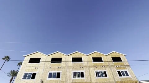 Tilt Down Home Condo Construction Stock-Footage 225007237
