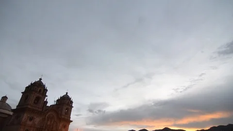 Tilt down main square cusco Stock Footage 112210233