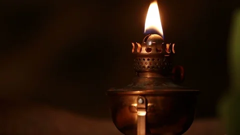 Tilt down from old lantern to a red ring Stock Footage 105317415