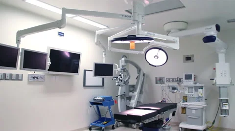 TILT DOWN. Operating Room Stock Footage 45827412