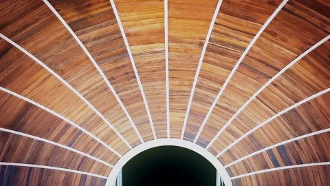 Tilt down panning shot of telescope at the observatory Science Centre Stock-Footage 122472818