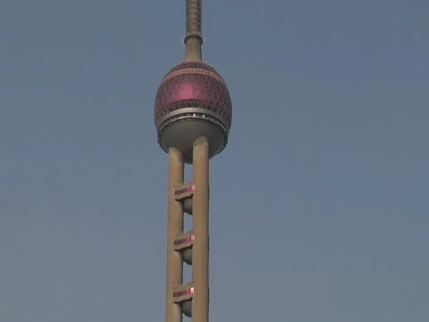 Tilt down Pearl Tower Stock Footage 11007021