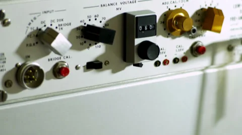 Tilt down a polygraph machine 4k Stock Footage 37940307
