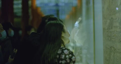 Tilt down Red hall way showing outer residential building Stock Footage 143440997