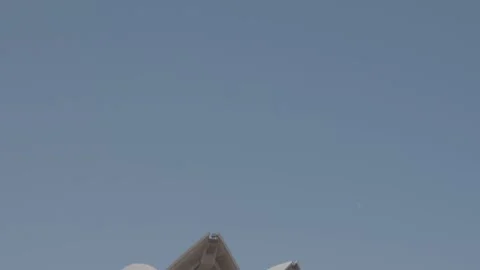 Tilt Down Revealing Sydney Opera House Steps and Visitors on a Clear Day Stock Footage 345718610