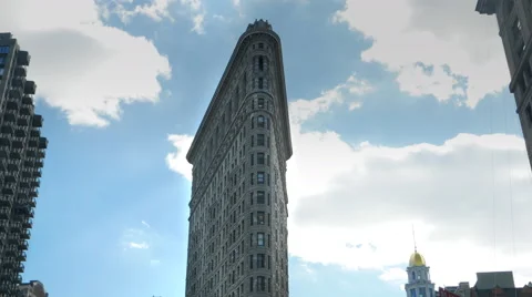 Tilt down shot of the flatiron building, new york Stock Footage 57472598