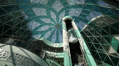 Tilt down shot of Park Bulvar Elevator Stock Footage 60651744