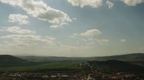 Tilt-down shot of Spis Castle Stock Footage 54392864