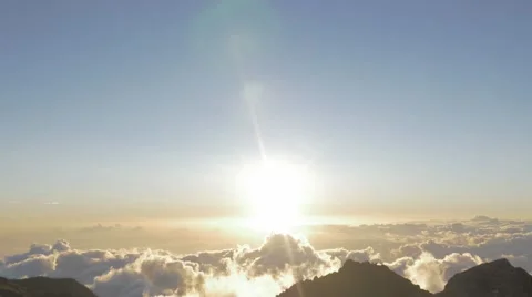 Tilt down. Sunset at Ventisqueros peak Vídeos de archivo 45816853