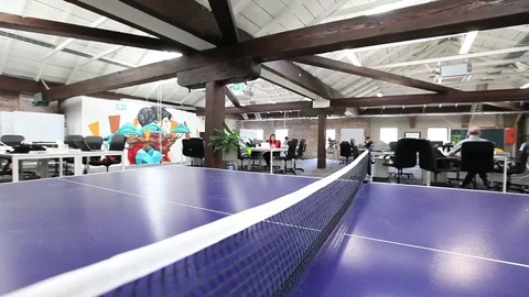 Tilt down to Table Tennis Table. Stock Footage 81882557