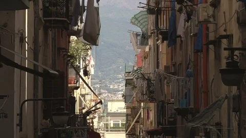 Tilt-down of typical Lively Road in Naples Stock-Footage 82058447