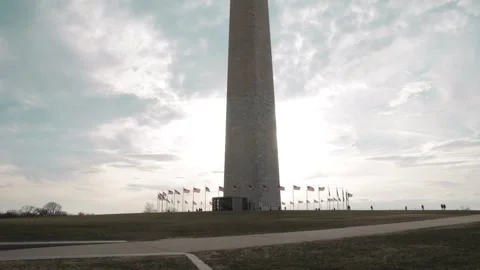 Tilt down of the Washington Monument in Washington, DC Stock Footage 245752757