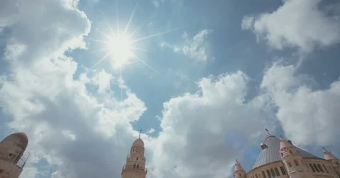 Tilt down Wide shot of the Dormition abbey in Jerusalem Stock Footage 63526583