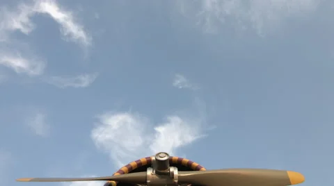 Tilt down to wide view of a T-6 Harvard 4K Stock Footage 42671924