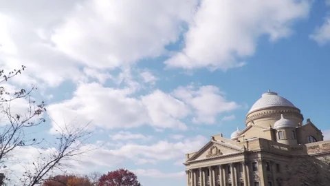 Tilt down to wilks barre county courthouse, pennsylvania Stock Footage 84314400