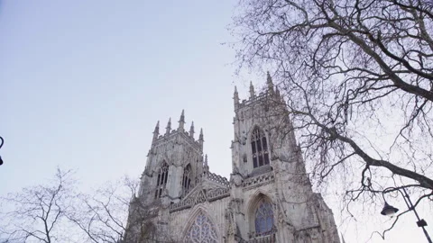 Tilt Down Of York Minster Video stock 242707141