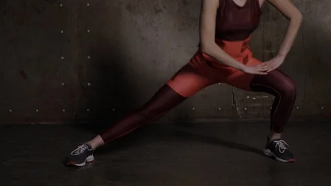 Tilt exercises and stretching Stock Footage 93748048