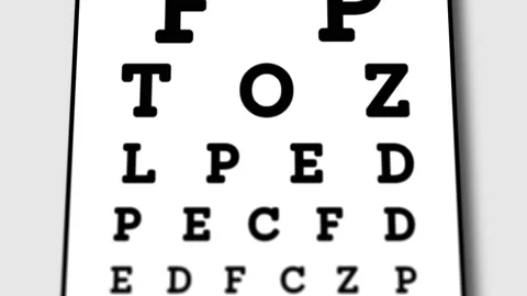 A Tilt up on eye exam Stock Footage 155300546