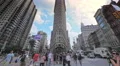 Tilt Flatiron Building New York City timelapse pedestrians street traffic NYC 4k or 4k+ Resolution