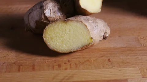 Tilt up to fresh ginger Stock Footage 55727972