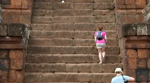 Tilt up front stairs of Pre Rup Video stock 12438629