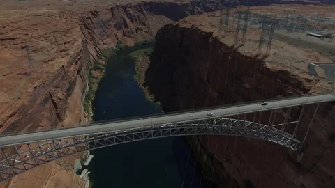 Tilt Up Glenn Valley Bridge Stock Footage 160227008