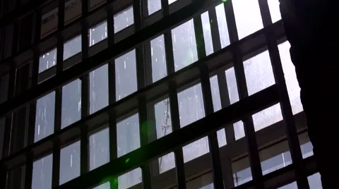 Tilt of a jail cell window Stock Footage 41769226