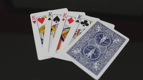 Tilt Up to King Playing Cards Video stock 52946417