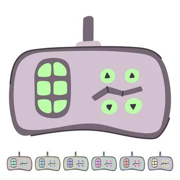 Tilt medical bed control vector cartoon graphic Stock Illustration