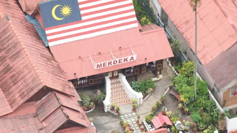 Tilt Up Merdeka House Close Up Stock Footage 246597808