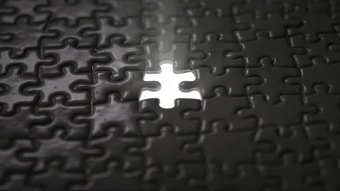 Tilt To Missing Puzzle Piece Centered Stock Footage 164167048