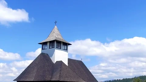 Tilt of Monastery Bran Stock Footage 102888916