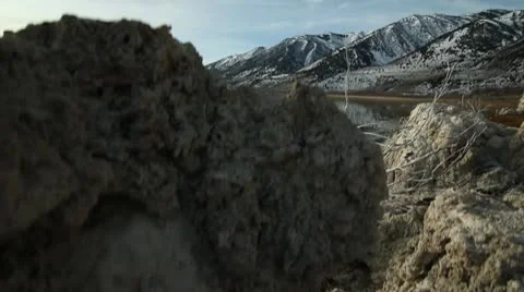 TILT UP TO MONO LAKE Stock Footage 10787890