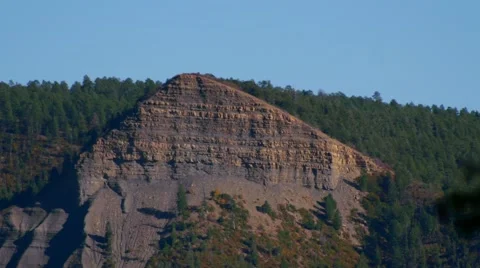 Tilt up mountain ridge to pyramid, 4K Stock Footage 56432799