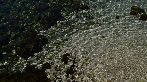 Tilt movement of panorama of the sea in Split, Croatia Stock Footage 92560754