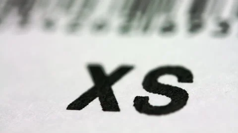 Tilt Over A Bar Code On A T-shirt Price Tag Stock Footage 63159409