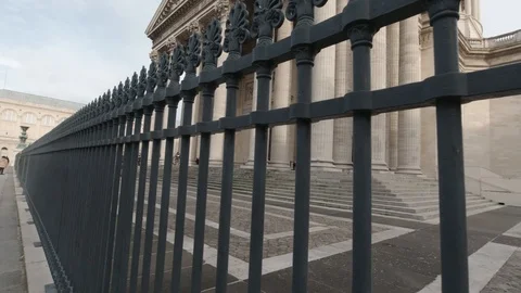 Tilt up of the Pantheon in Paris 2 Stock Footage 126642015