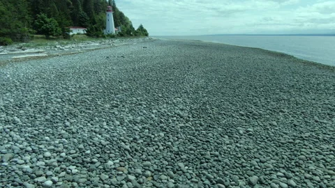 Tilt up reveal of lighthouse Stock Footage 153654699