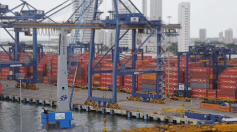 Tilt Shift Cartagena Closeup Stockbeeldmateriaal 32162863